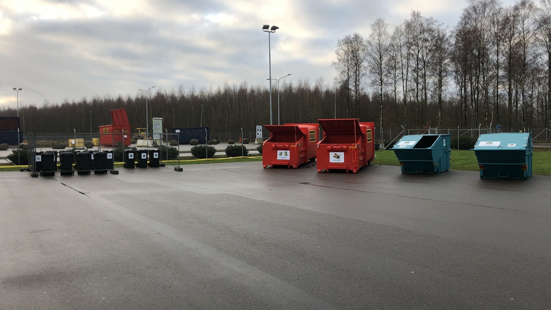 Återvinningsstationen utanför Helsingborgs återvinningscentral